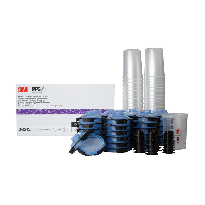 3M PPS Series 2.0 Spray Cup System Kit 26312, Midi (13.5 oz, 400 mL)