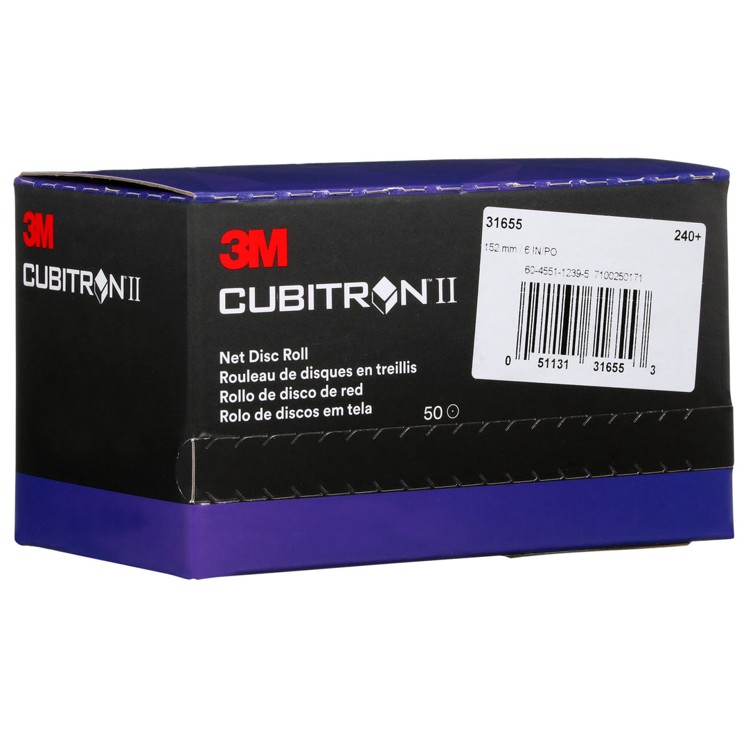 3M Cubitron II Net Disc Roll 31655, 240+, 6 in, 50 Discs/Roll