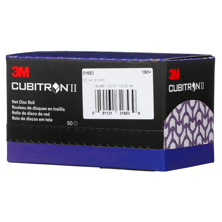 3M Cubitron II Net Disc Roll 31653, 180+, 6 in, 50 Discs/Roll