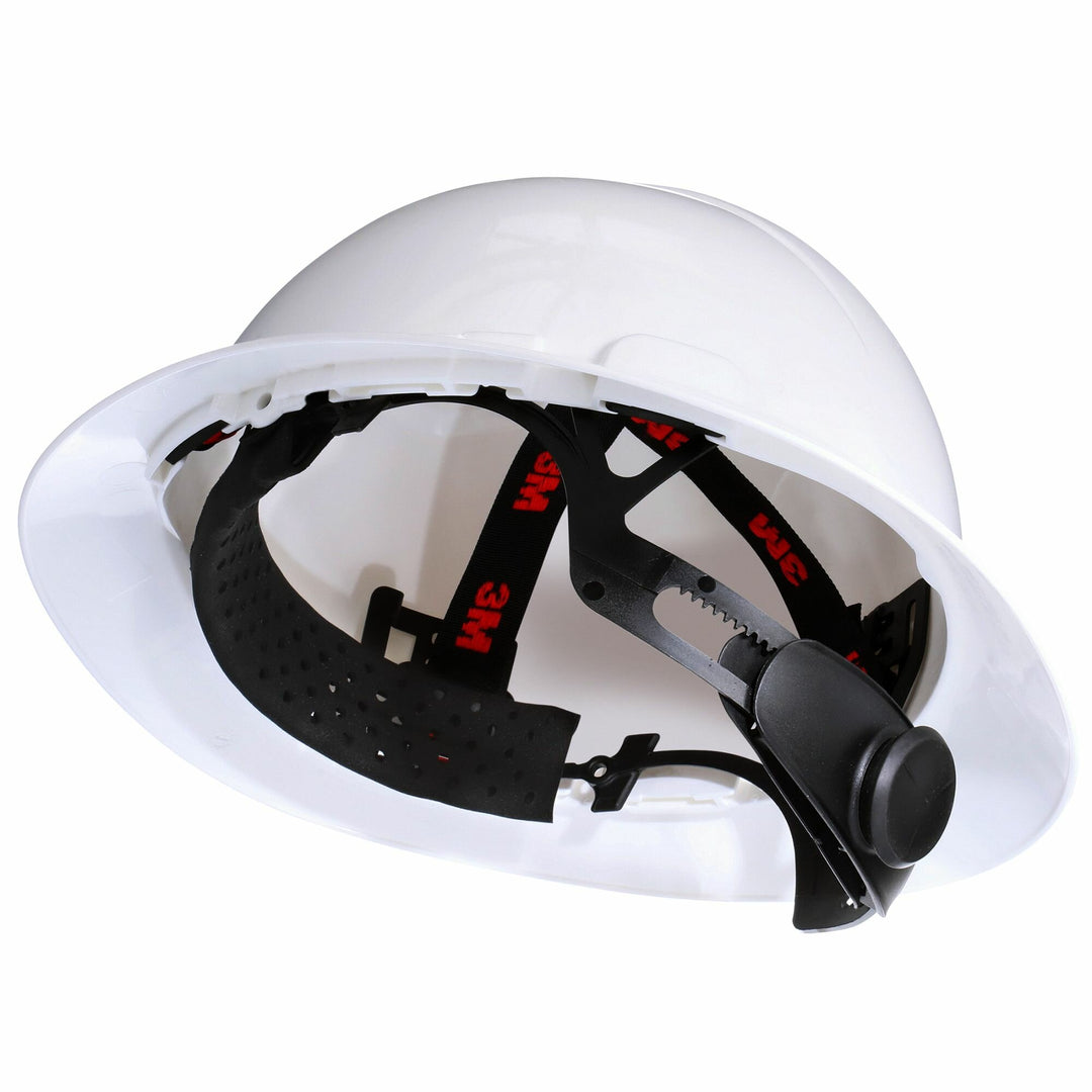3M SecureFit Full Brim Hard Hat CHH-FB-R-W6-SL, with Ratchet Adjustment, White