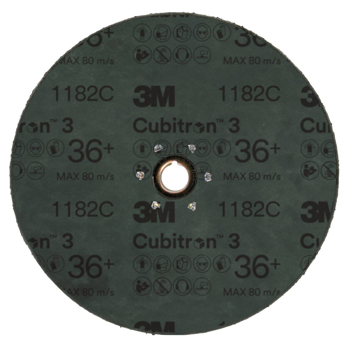 3M Cubitron 3 Fibre Disc 1182C, 36+, TN Quick Change, 7 in, Die 700BB