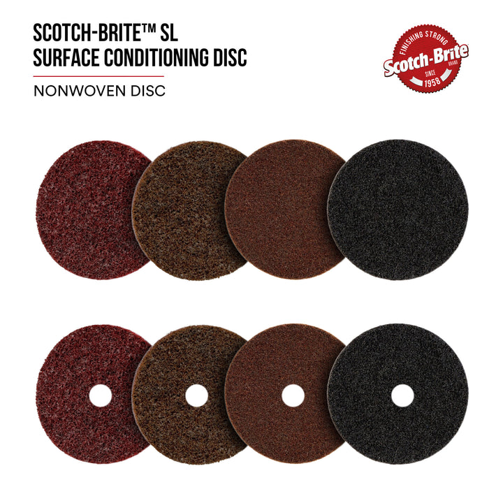 Scotch-Brite SL Surface Conditioning Disc, SL-DH, A/O Coarse, 8 in x NH