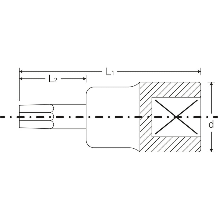 Stahlwille 02100030 49TX TORX® Socket, T30 3/8 Inch Drive