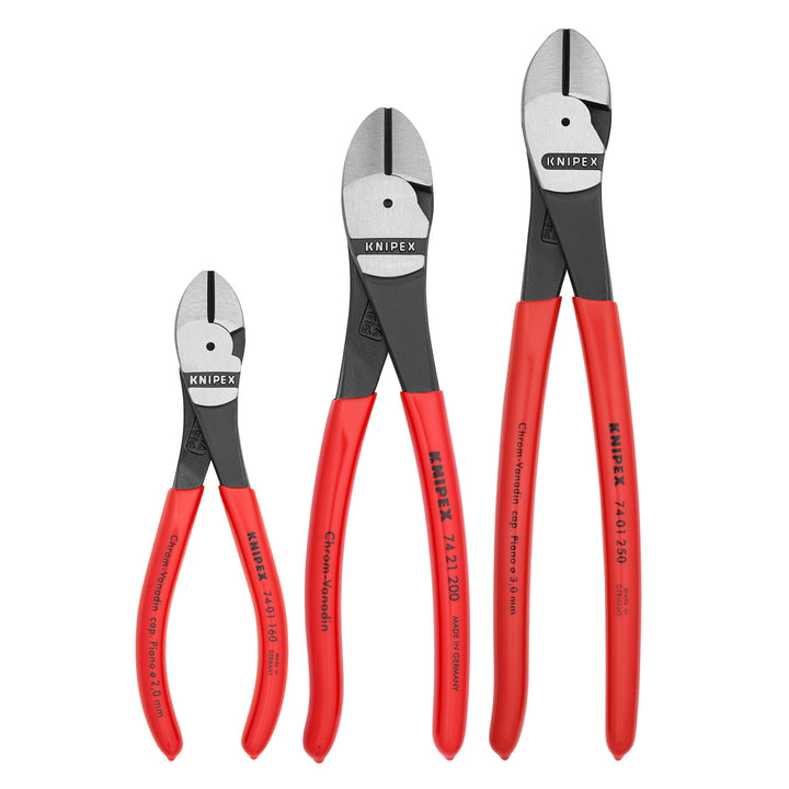 Knipex 00 20 05 US 3 Pc High Leverage Diagonal Cutter Set