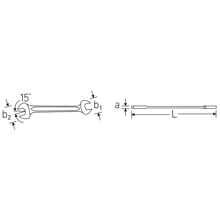 Stahlwille 40033032 10 Double open ended Spanner, 30 x 32 mm