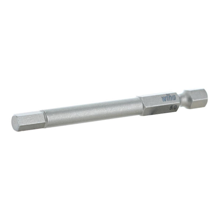 Wiha Tools 74355 Hex Metric Power Bit, 5.0 mm x 70 mm, 10 Pk.