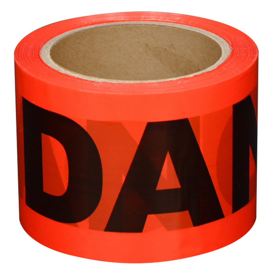 Johnson 40-0824 Standard Red "Danger" Tape - 3" x 300'