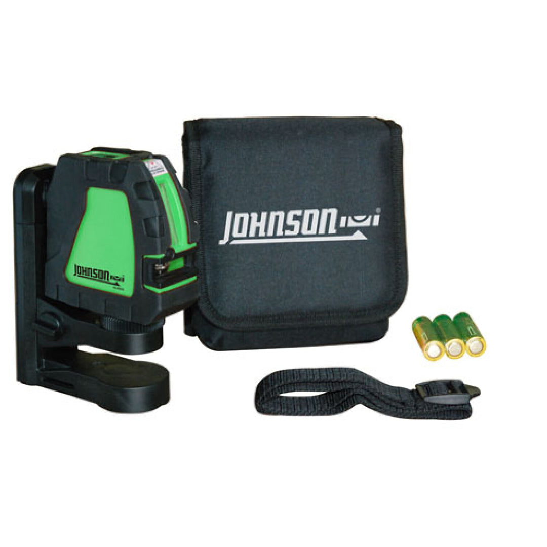 Johnson 40-6656 Self-Leveling Cross-Line Laser with GreenBrite Technology