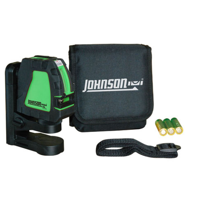 Johnson 40-6656 Self-Leveling Cross-Line Laser with GreenBrite Technology