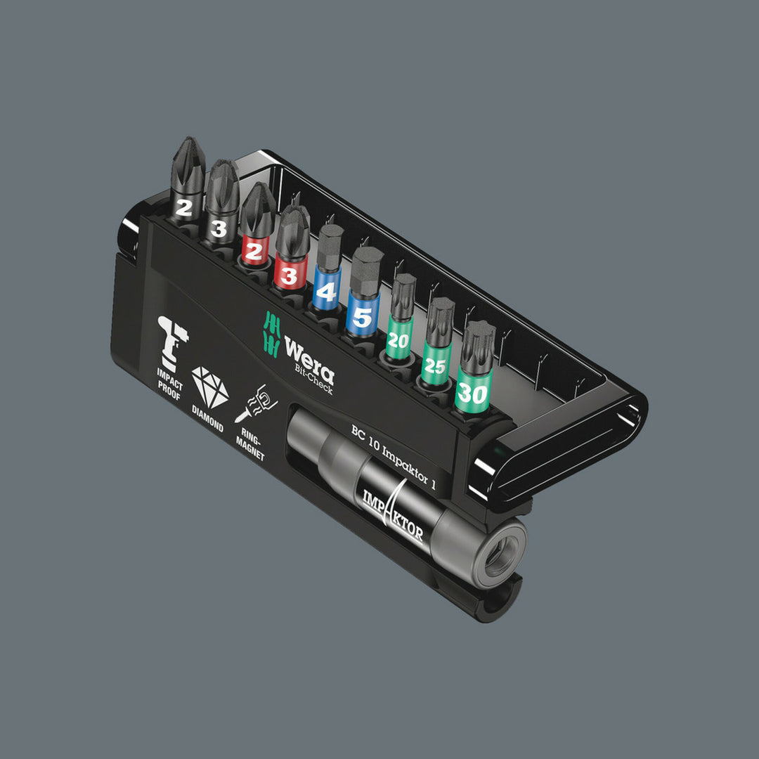 Wera Bit-Check 10 Impaktor 1 SB, 10 pieces