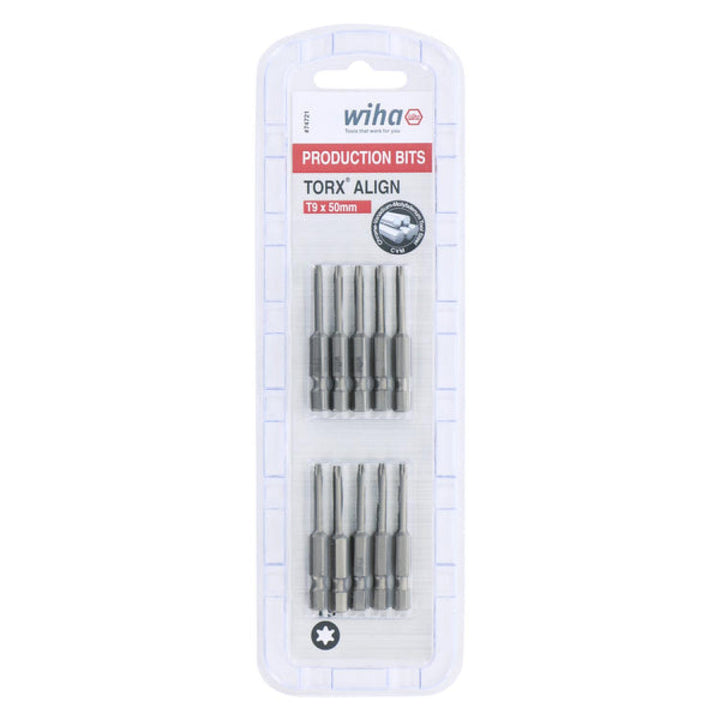 Wiha Tools 74724 TORX Align Power Bit, T10 x 50 mm, 10 Pk.
