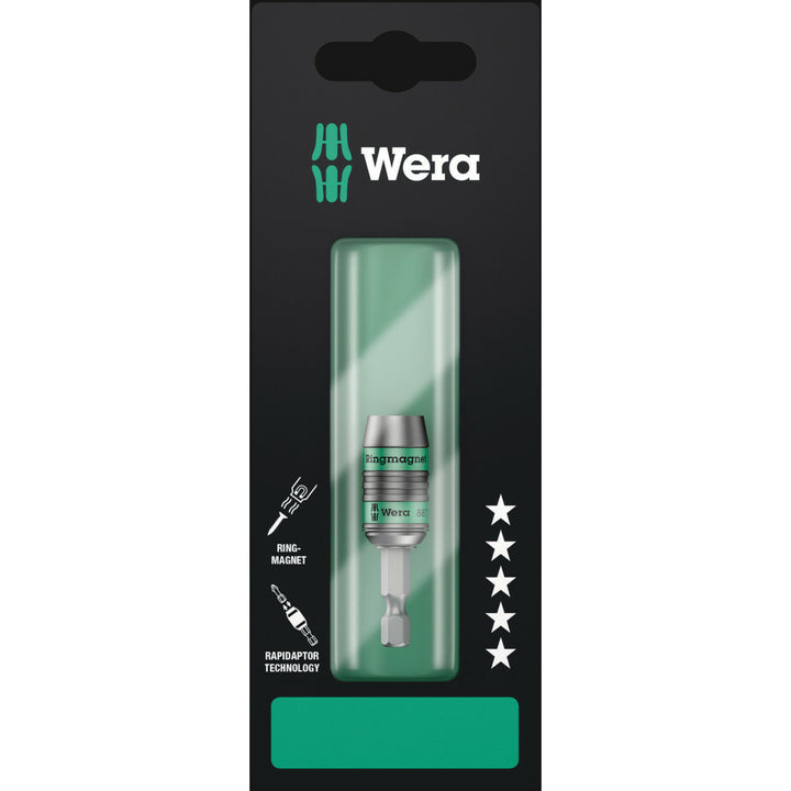 Wera 887/4 RR SB Rapidaptor Universal Bit Holder with ring magnet, 1/4" x 57 mm