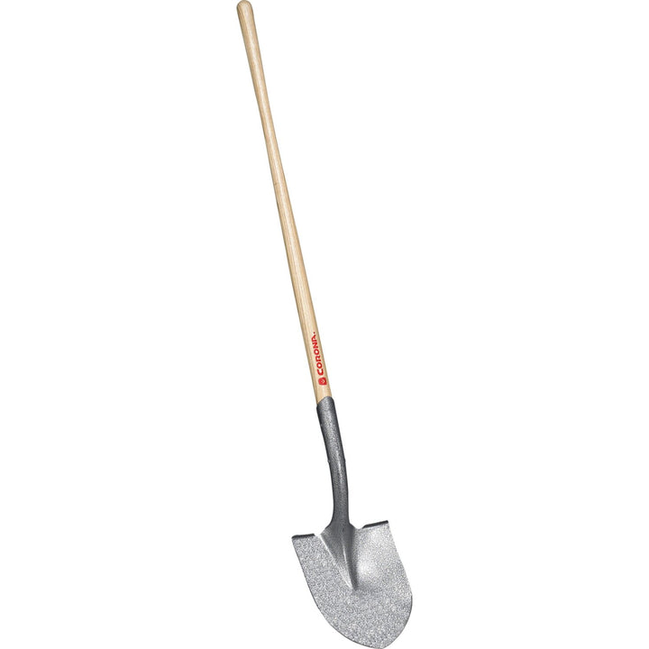 Corona SS 65000 Round Point Shovel, 14-Gauge, 12 in. Head, 48 in. Wood Handle