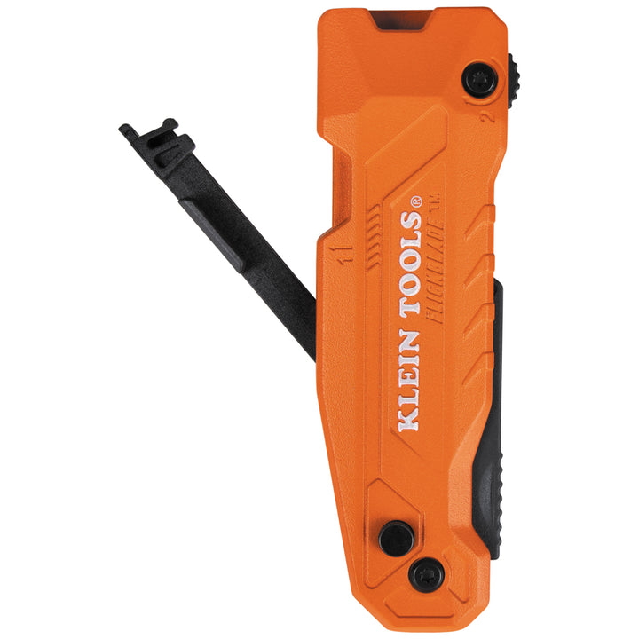 Klein Tools 44306 FLICKBLADE 2-in-1 Utility Knife & Scraper with Blade Storage