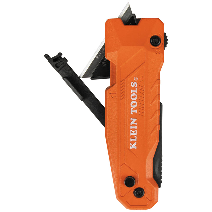Klein Tools 44306 FLICKBLADE 2-in-1 Utility Knife & Scraper with Blade Storage