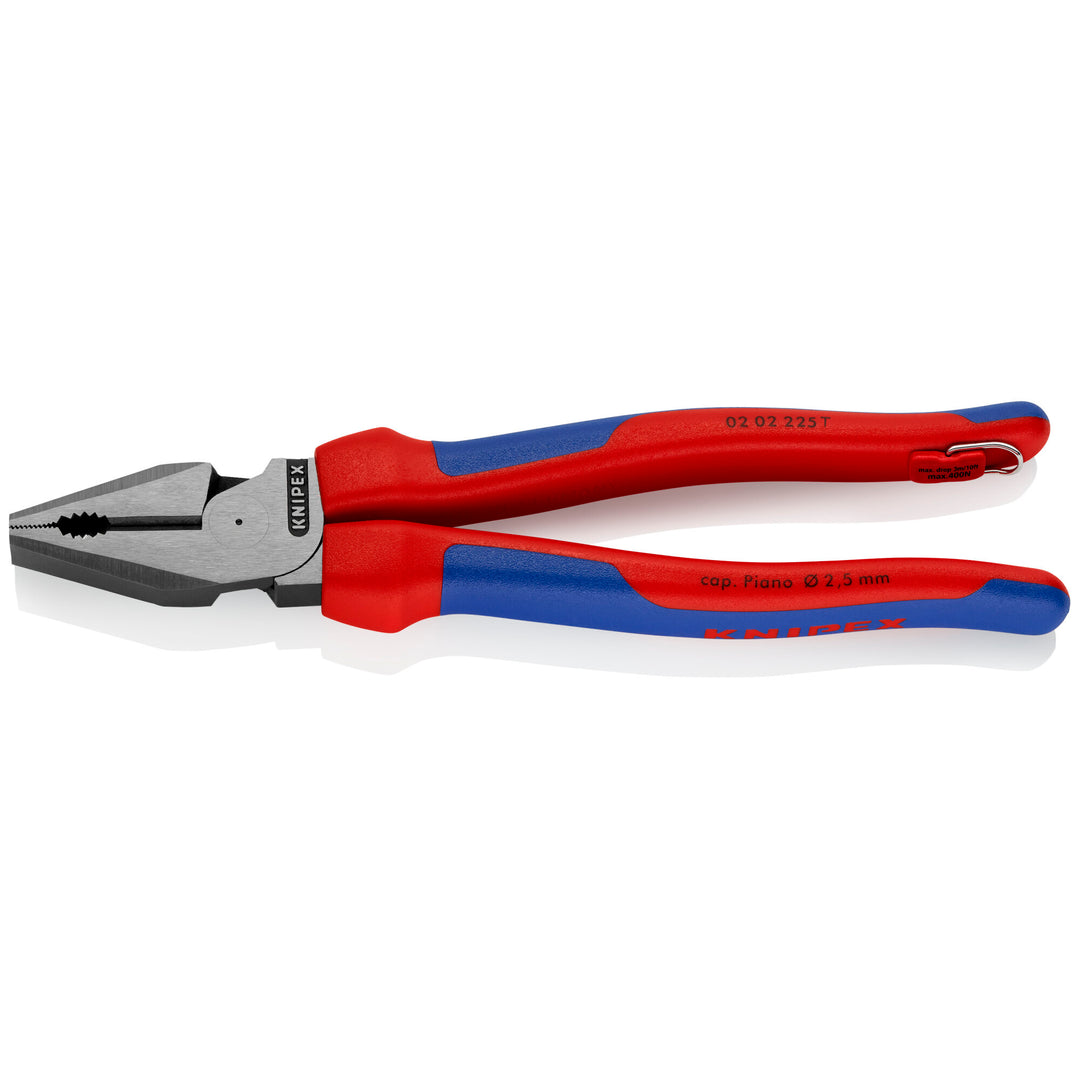 Knipex 02 02 225 T BKA 9" High Leverage Combination Pliers-Tethered Attachment