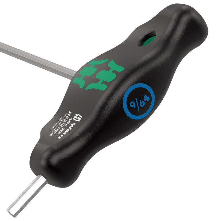 Wera 454 HF T-handle hexagon screwdriver Hex-Plus with holding function, imperial, 3/8" x 150 mm