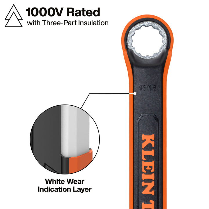 Klein Tools 47140INS Insulated Box End Wrench Set, 8-Piece