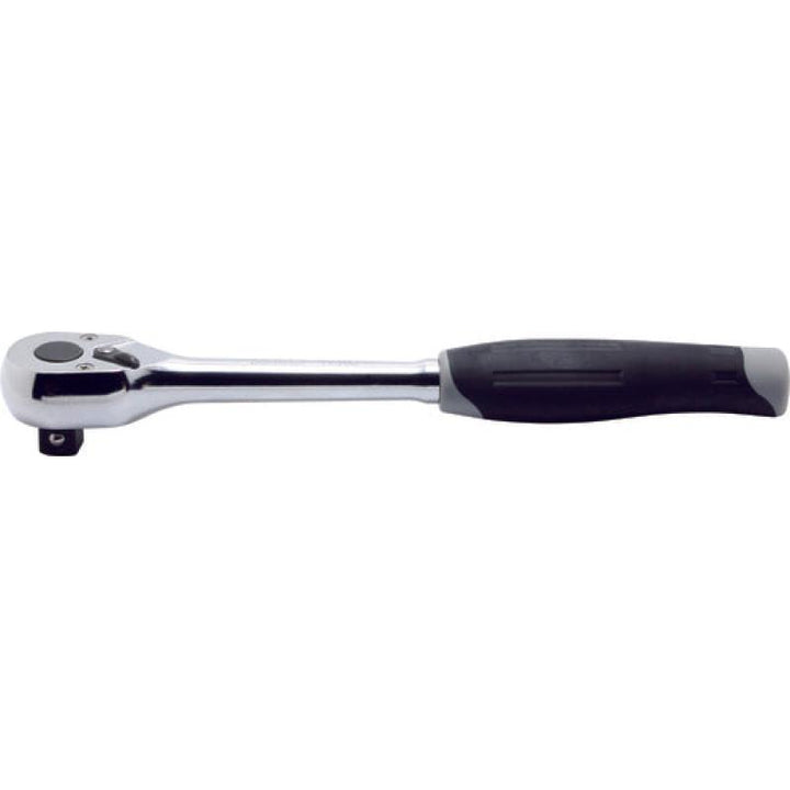 Ko-Ken 4750JB 1/2 In Sq. Dr. Ratchet Handle 30 Teeth Length 250 mm Push Button Plastic Handle