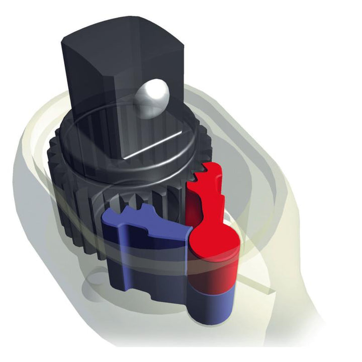 Ko-Ken 4750JB 1/2 In Sq. Dr. Ratchet Handle 30 Teeth Length 250 mm Push Button Plastic Handle