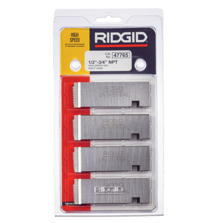 Ridgid 47765 1/2" - 3/4" Pipe Dies for use in Universal Die Heads (Nos. 504A, 711, 713, 811A, 815A, 816, 817 and 842)