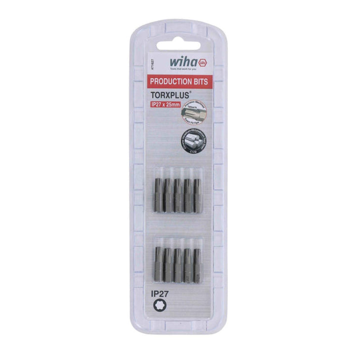Wiha Tools 71627 IP27 x 25mm TORX® Plus Insert Bit, 10 Pack