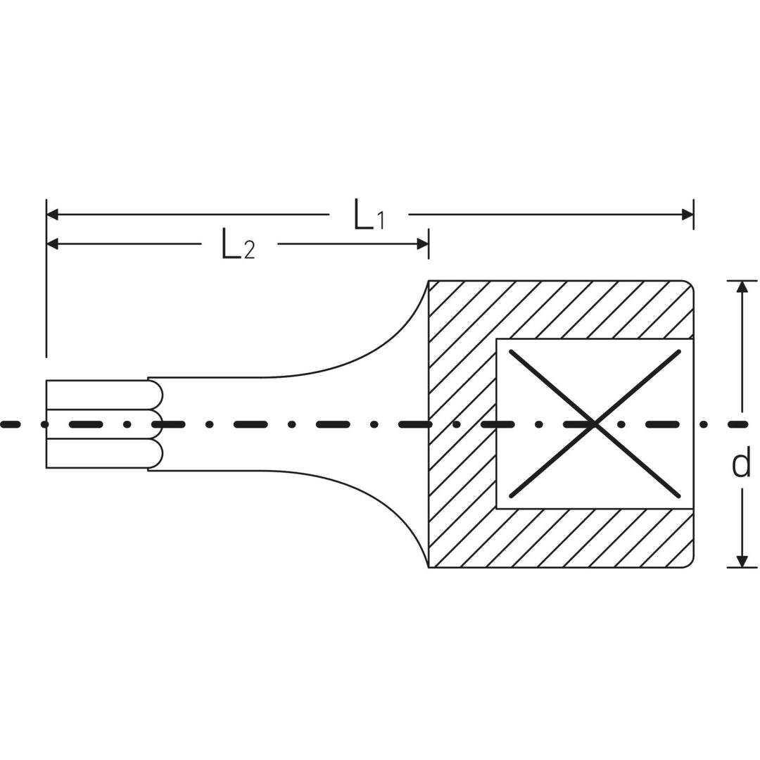 Stahlwille 01350025 44KTX TORX Socket, T25 1/4 inch Drive