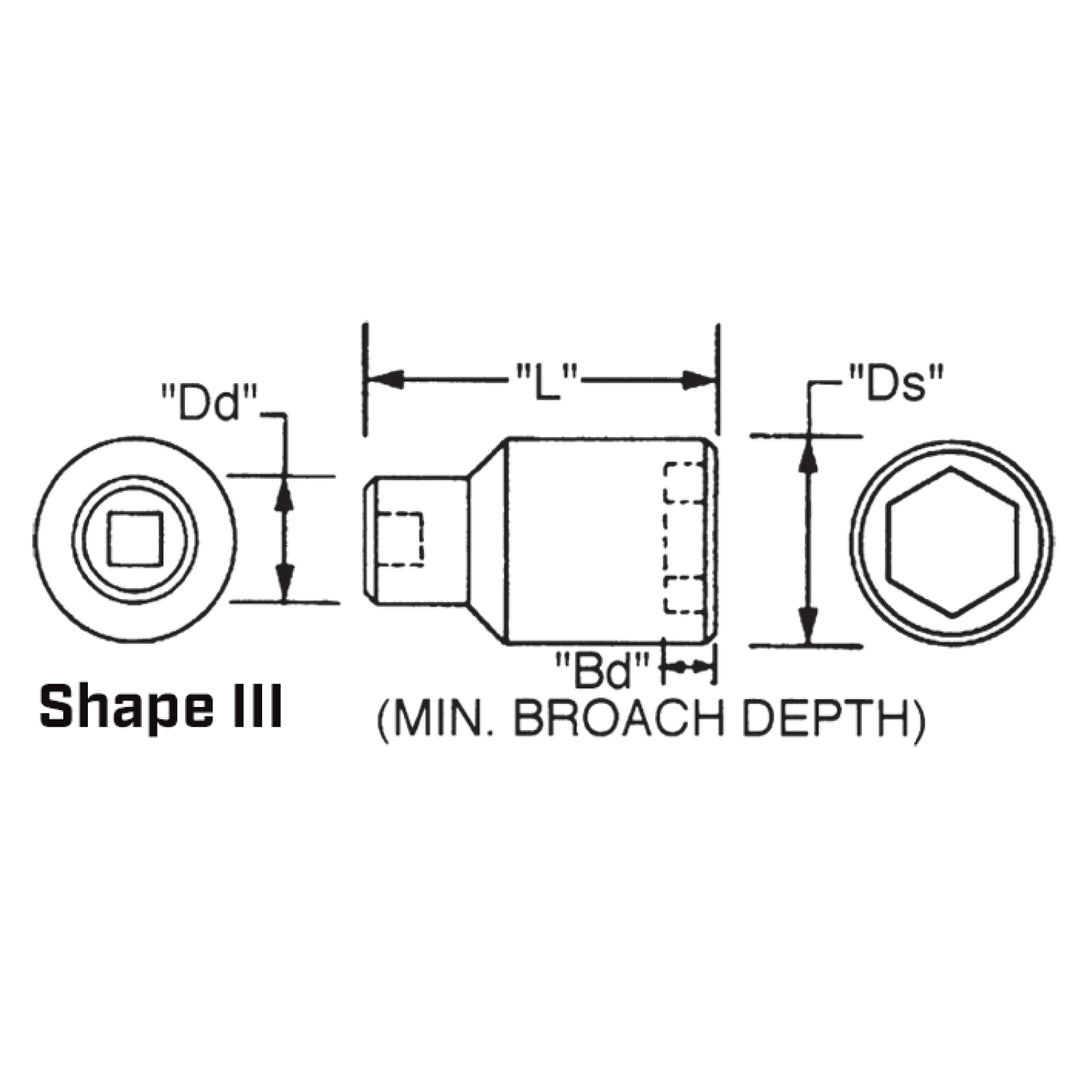Wright Tool 89-110MM 1" Drive 6 Point Deep Metric Impact Socket - 110mm