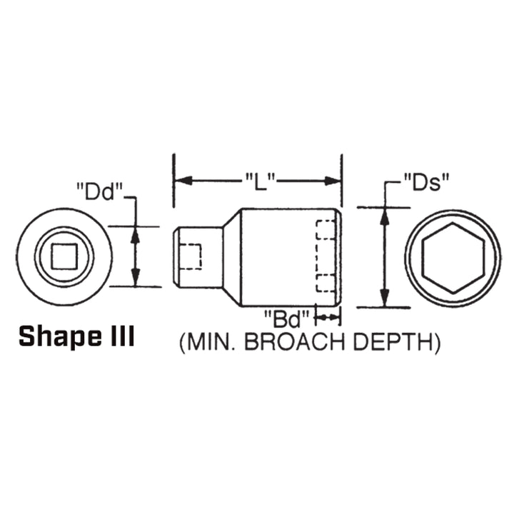 Wright Tool 8870 1" Drive 6 Point Standard Impact Socket - 2-3/16"