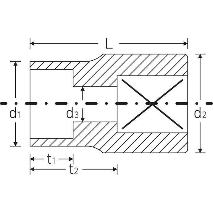 Stahlwille 03270020 50TX 1/2" External TORX® Socket, E20