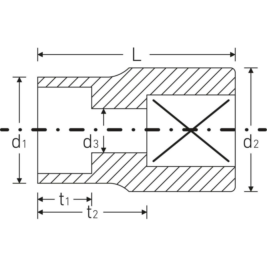 Stahlwille 02270006 45TX 3/8" External TORX® Socket, E6