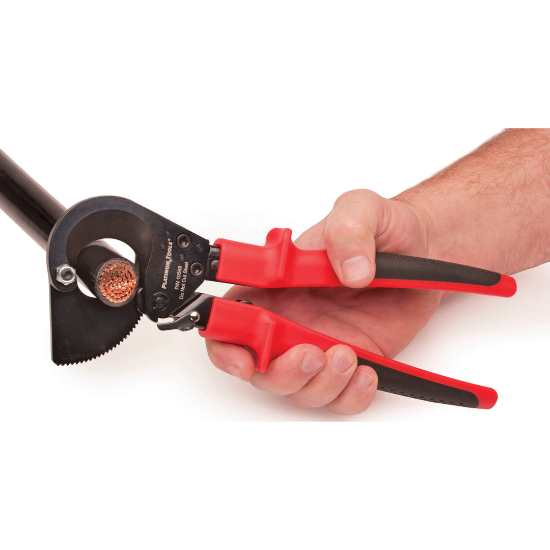 Platinum Tools 10569C Ratcheting Utility Cable Cutter, 500 MCM