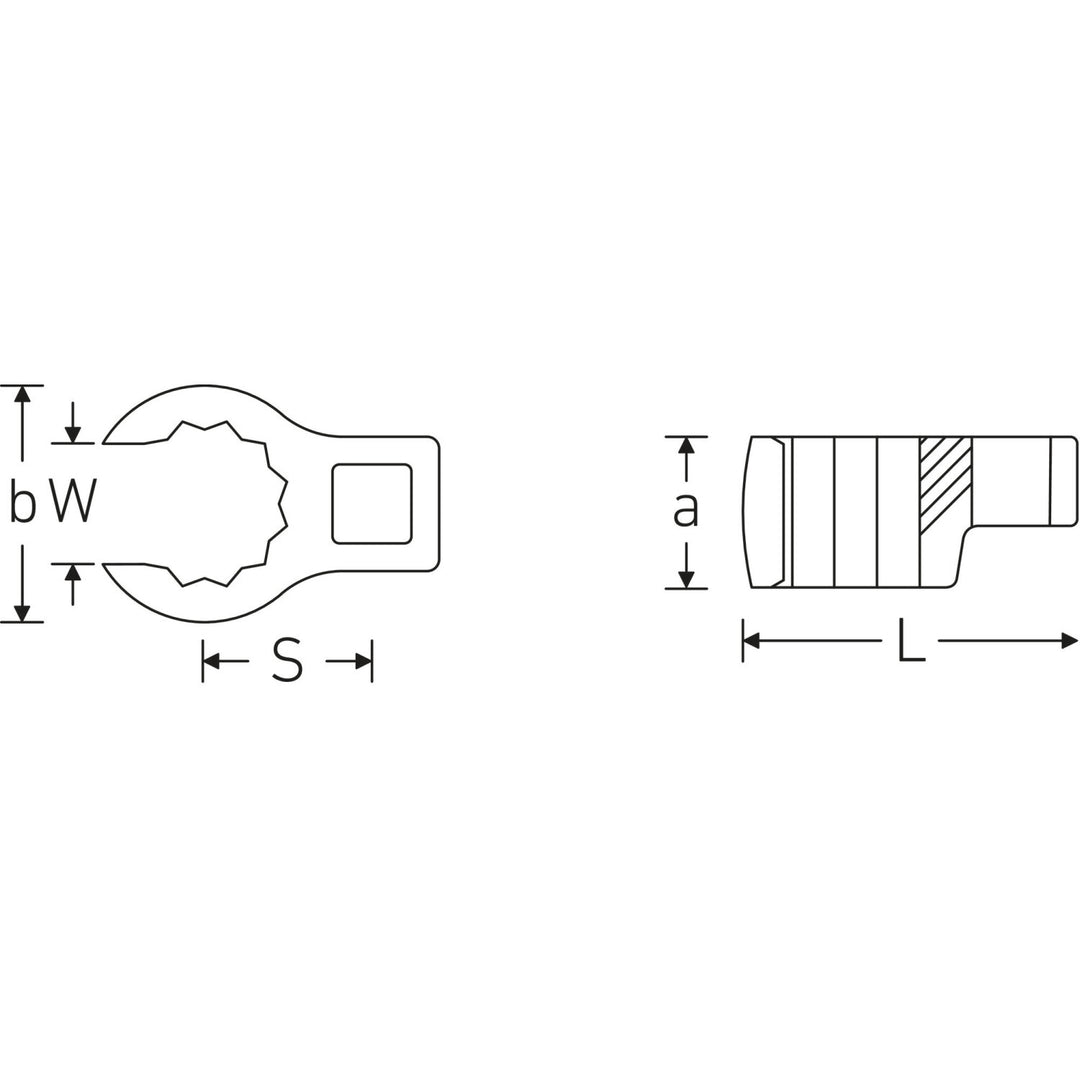 Stahlwille 01190014 Crow-Ring 440 1/4" Spanner, 14 mm