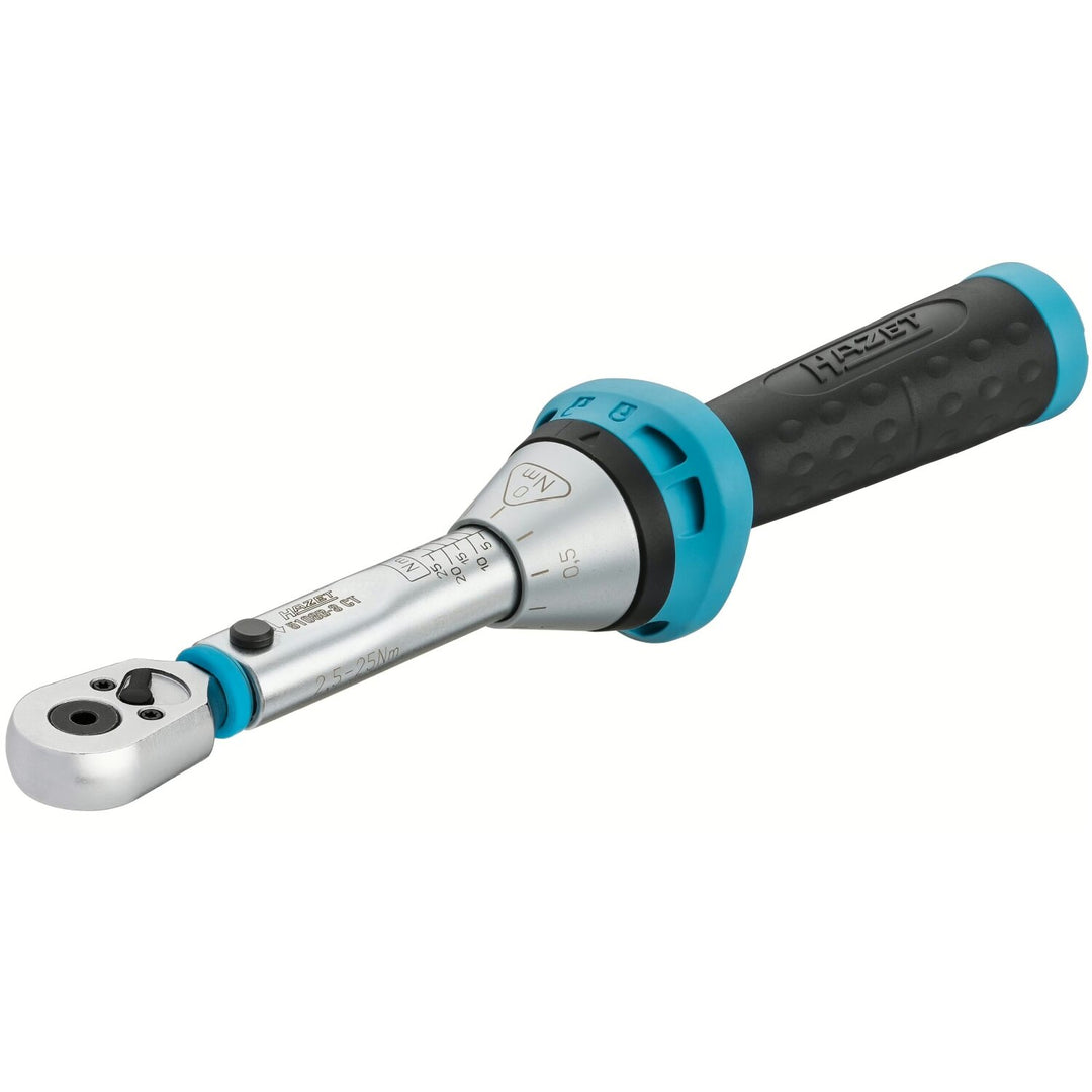 Hazet 5108B-3CT 1/4 inch (6.3 mm) hexagon ∙ hollow Torque wrench with reversible ratchet for screwdriver bits ∙ 2.5 – 25 Nm ∙ ±3%