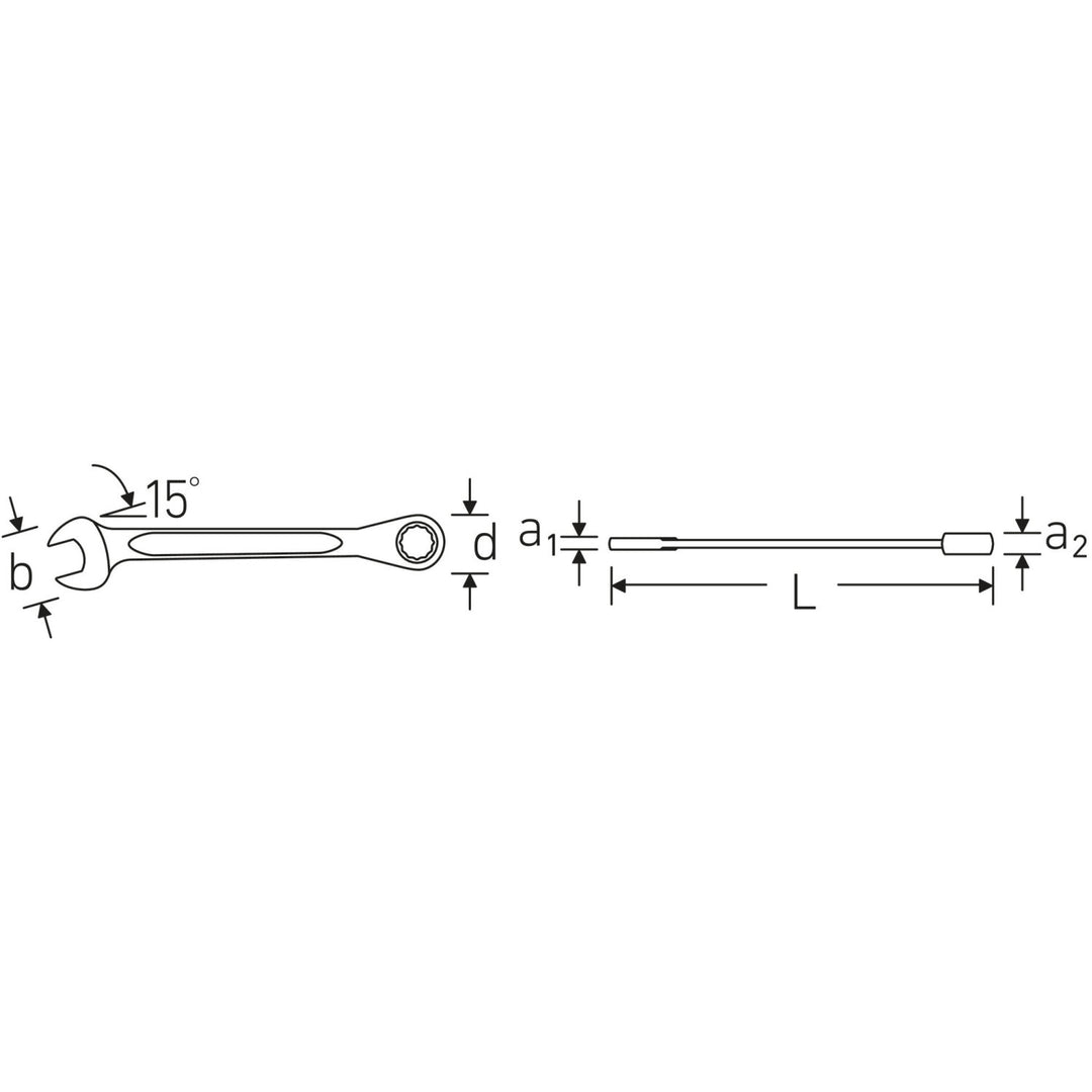 STAHLWILLE 40171717 17F  COMBINATION SPANNER, 17 mm