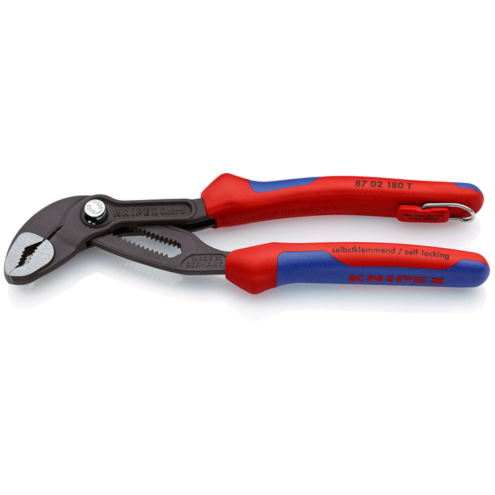 Knipex 87 02 180 T BKA 7 1/4" Cobra® Water Pump Pliers-Tethered Attachment