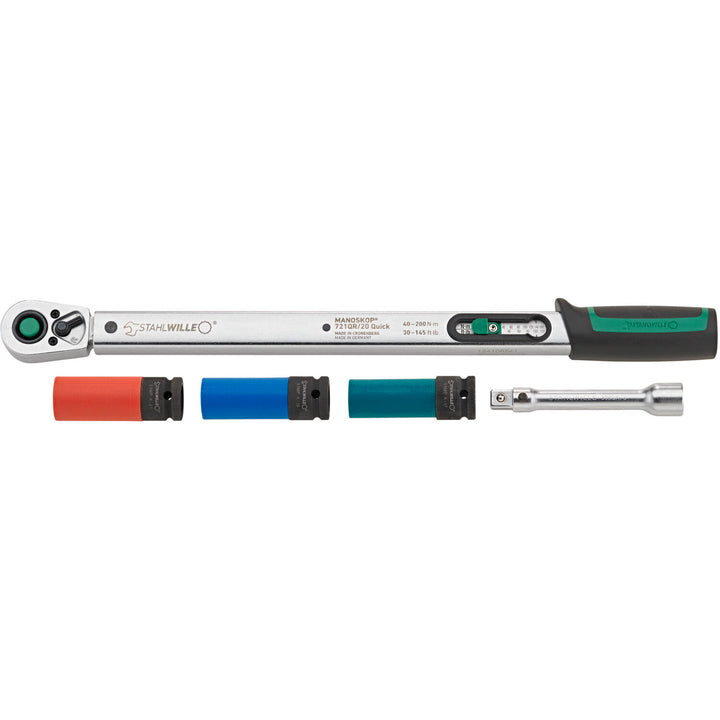 Stahlwille 96507214 721QR/20/3/1 Torque Wrench Set, 1/2" Drive