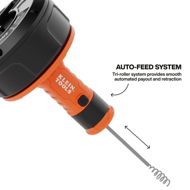 Klein Tools 53016 25-Foot Auto-Feed Drum Auger
