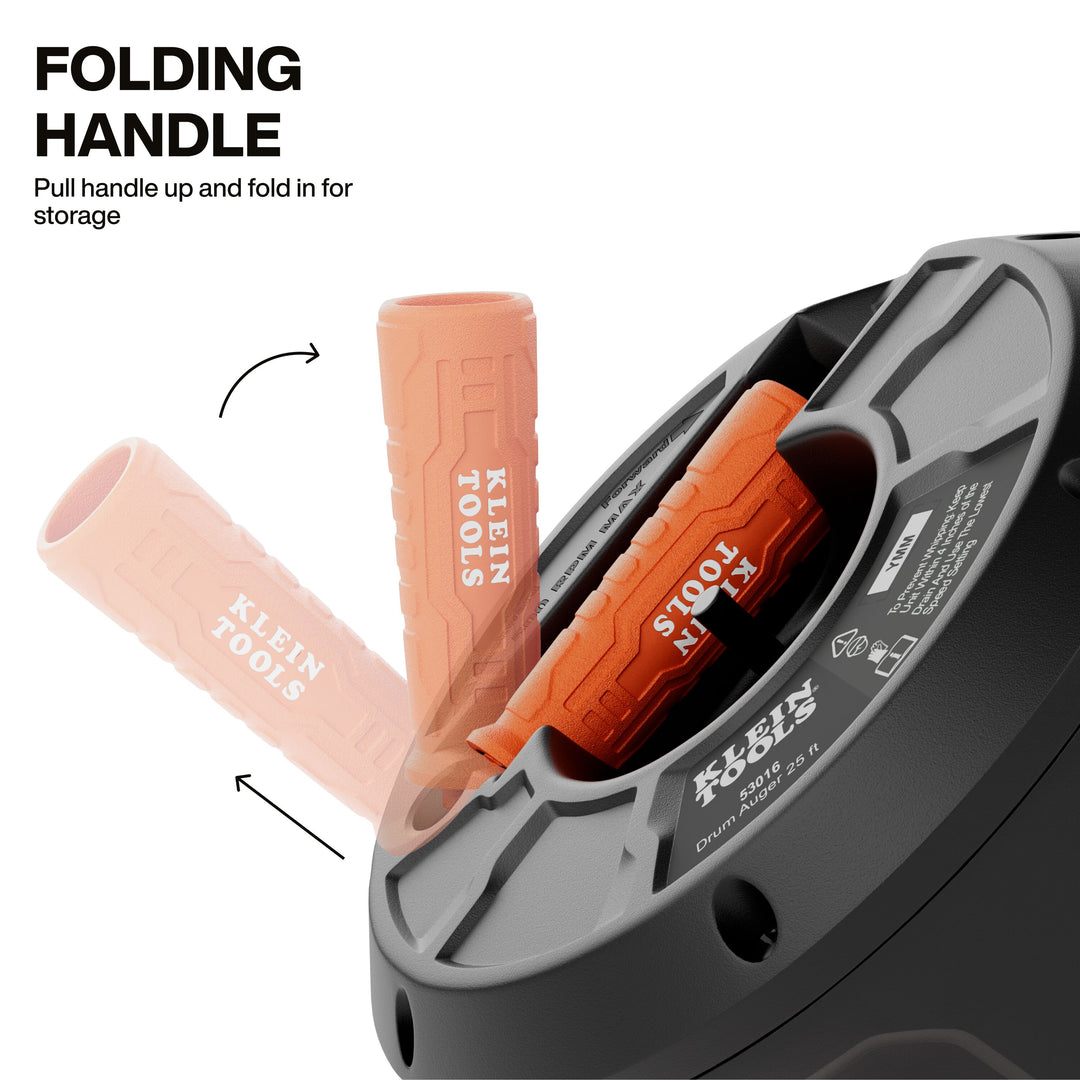 Klein Tools 53016 25-Foot Auto-Feed Drum Auger