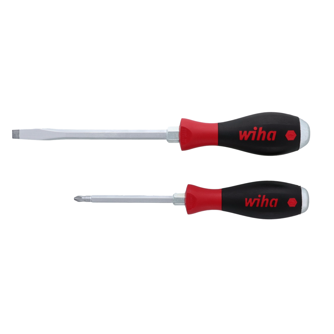 Wiha Tools 53082 SoftFinish X Heavy Duty Slotted / Phillips Screwdriver Set, 2 Pc.