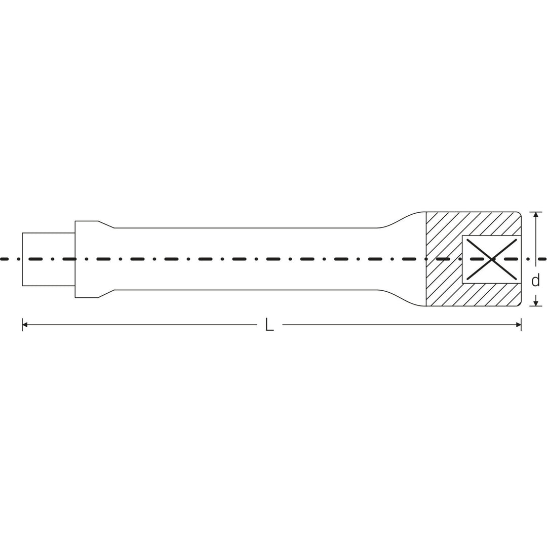 Stahlwille 13010001 509 Extension Bar 1/2 Inch, L. 52 mm