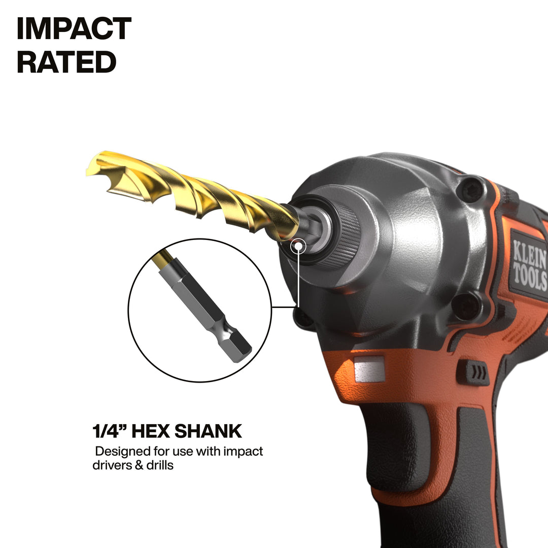 Klein Tools 53614 Titanium Drill Bit Set, 14 Pc.