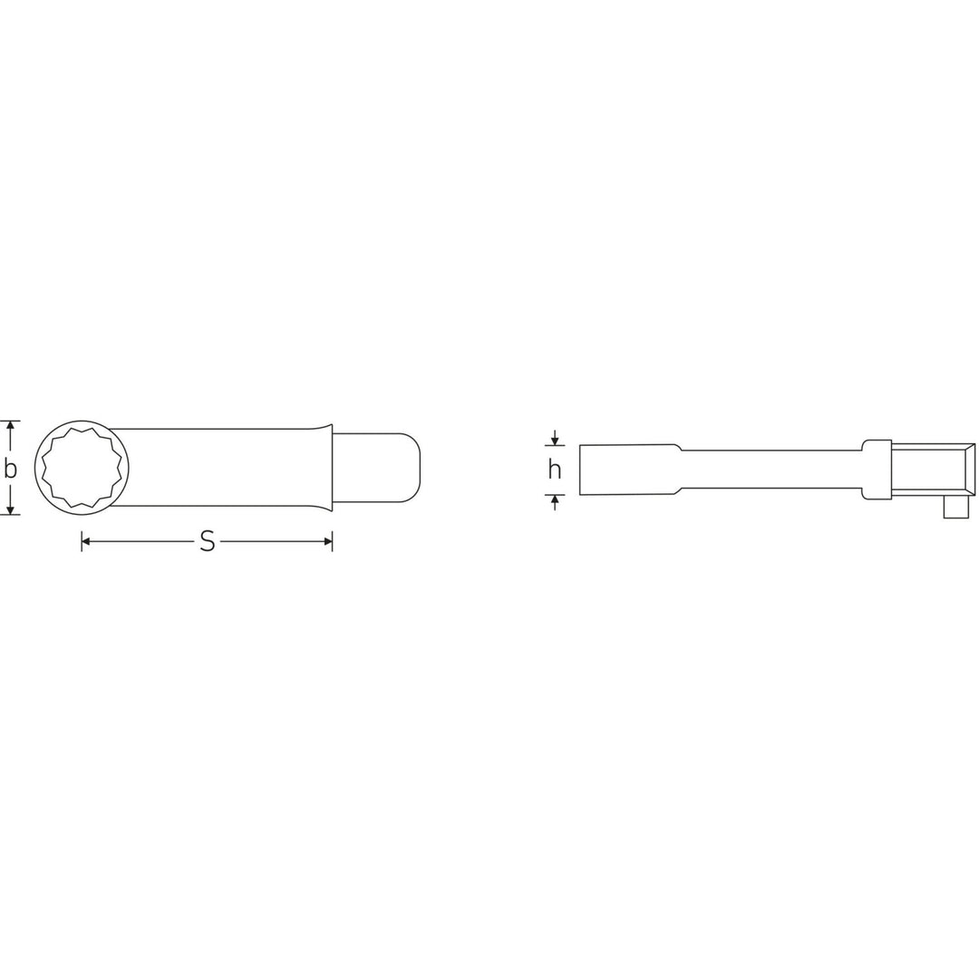 Stahlwille 58621216 732AG/10 Ring Insert Tool, 1/4 Inch Spanner