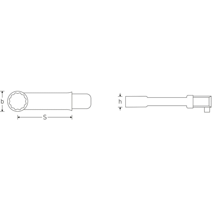 Stahlwille 58621216 732AG/10 Ring Insert Tool, 1/4 Inch Spanner