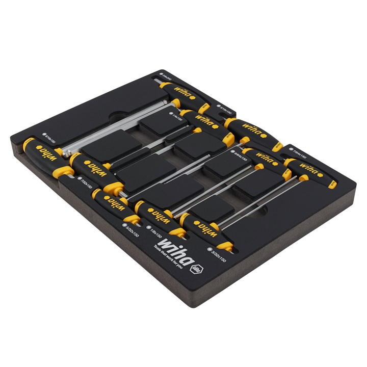 Wiha Tools 54081 SAE T-Handle Foam Tray Set, 10 Pc.