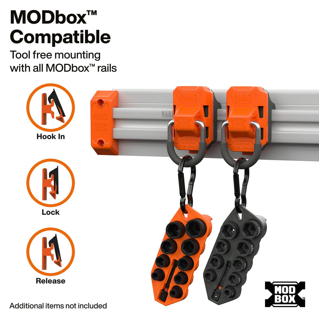 Klein Tools 54861MB MODbox Wall System, D-Ring, 2-Pack
