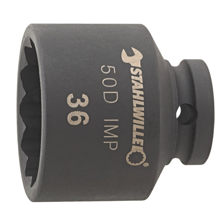 Stahlwille 23011032 50D IMP 1/2" 12-pt Impact Socket, 32 mm