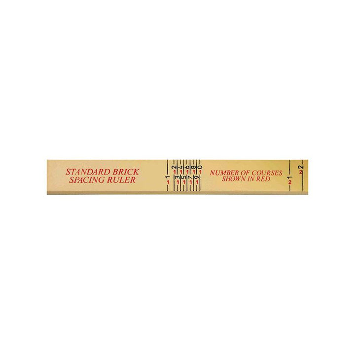 US Tape 55110 Rhino Fiberglass Folding Ruler 5/8" x 6' Brick Spacing Scale Front Side, 16ths Back Side
