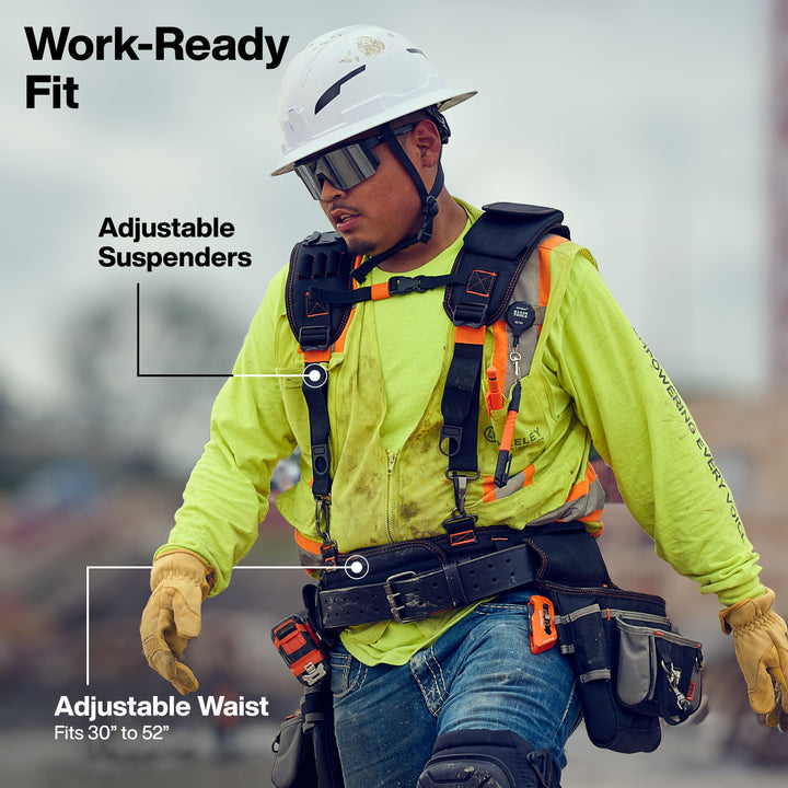 Klein Tools 55896 Tool Rig with Suspenders, 23 Pockets