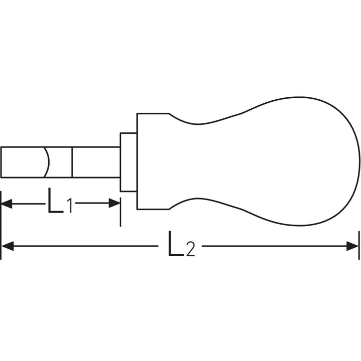 Stahlwille 47241045 4724 DRALL 3.5mm Slotted Stubby Screwdriver